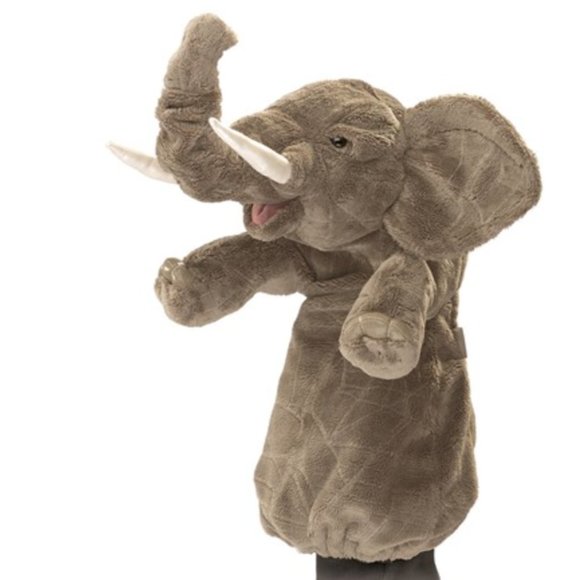🍒 FOLKMANIS Elephant Stage Hand Puppet Plush Soft Kids Toy - Picture 2 of 16